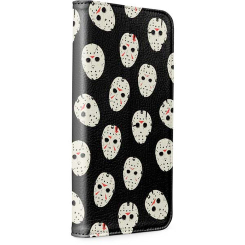 Warner Bros Friday the 13th Jason Voorhees Pattern iPhone 15 Pro Folio Case